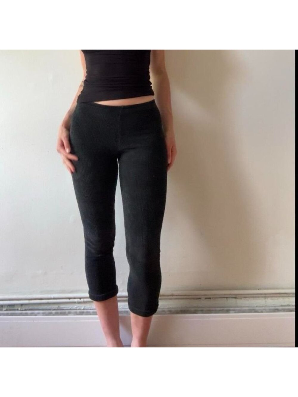 Corduroy capri leggings— Free People vintage label
